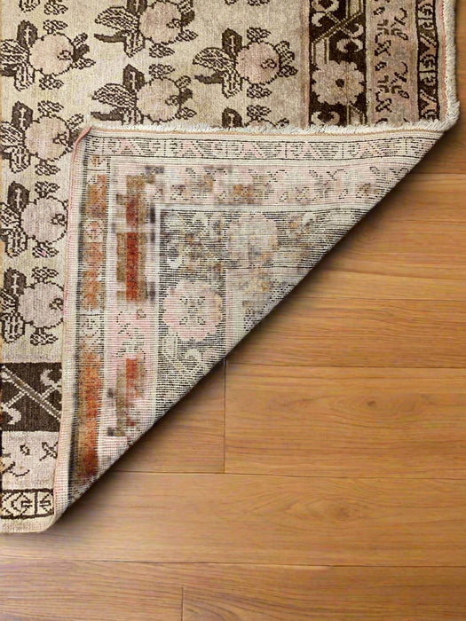 Antique Khotan Samarkand Rug, circa 1910's, size 4' 6" x 9"