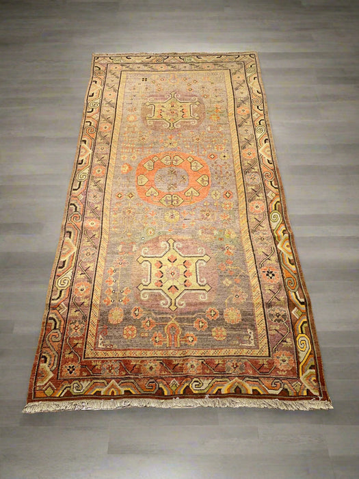 Antique Khotan Samarkand Rug, circa 1910's, size 4' 9" x 9' 9"