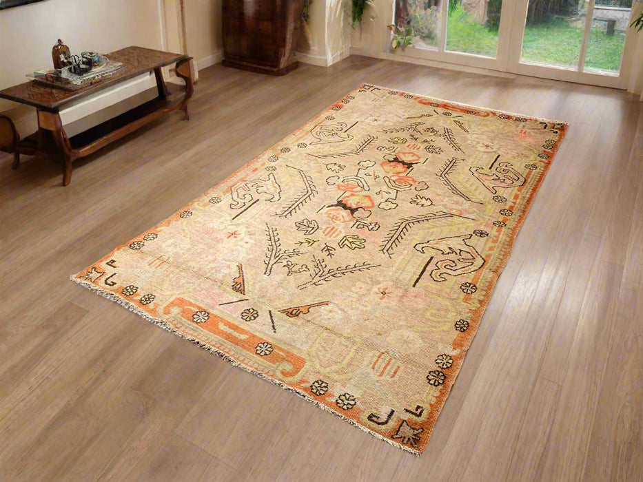 Antique Khotan Samarkand Rug, circa 1910's, size 5" x 8' 9"