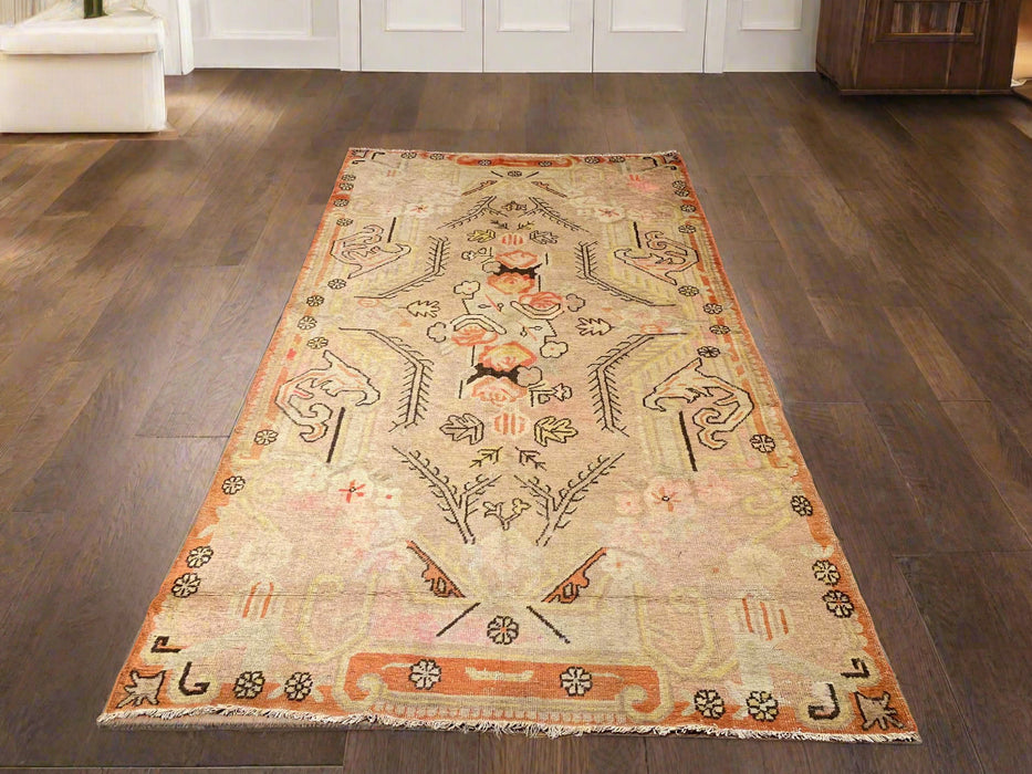 Antique Khotan Samarkand Rug, circa 1910's, size 5" x 8' 9"