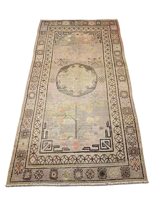 Antique Khotan Samarkand Rug, circa 1910's, size 4' 10" x 9' 4"