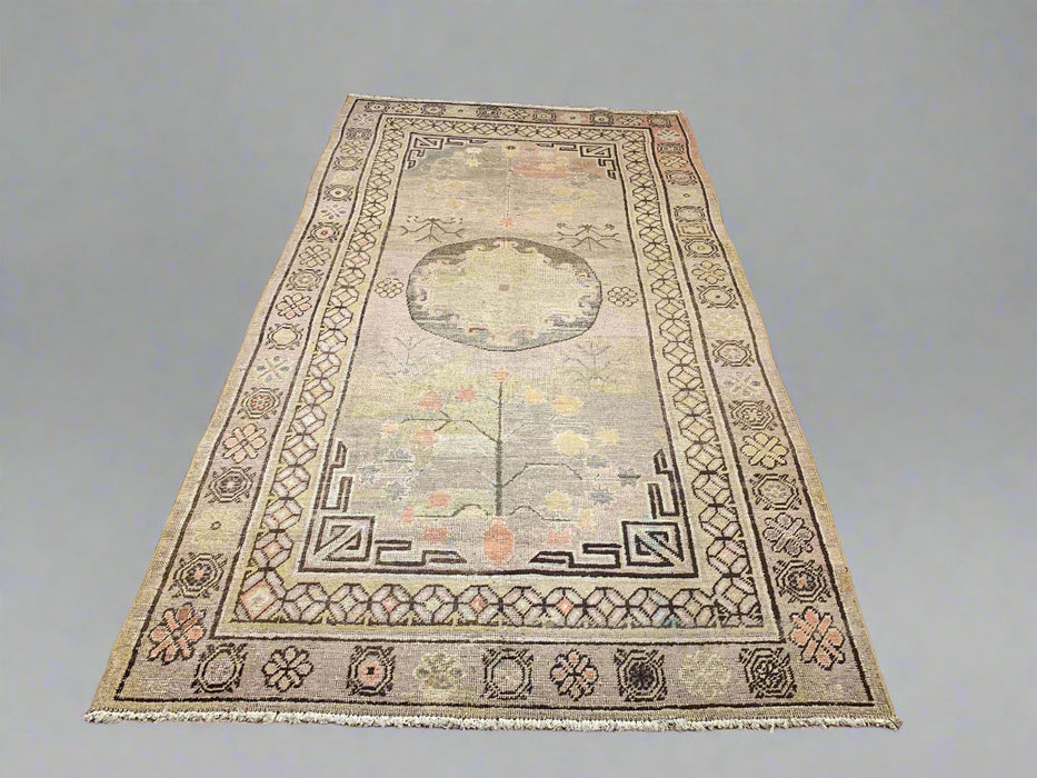 Antique Khotan Samarkand Rug, circa 1910's, size 4' 10" x 9' 4"
