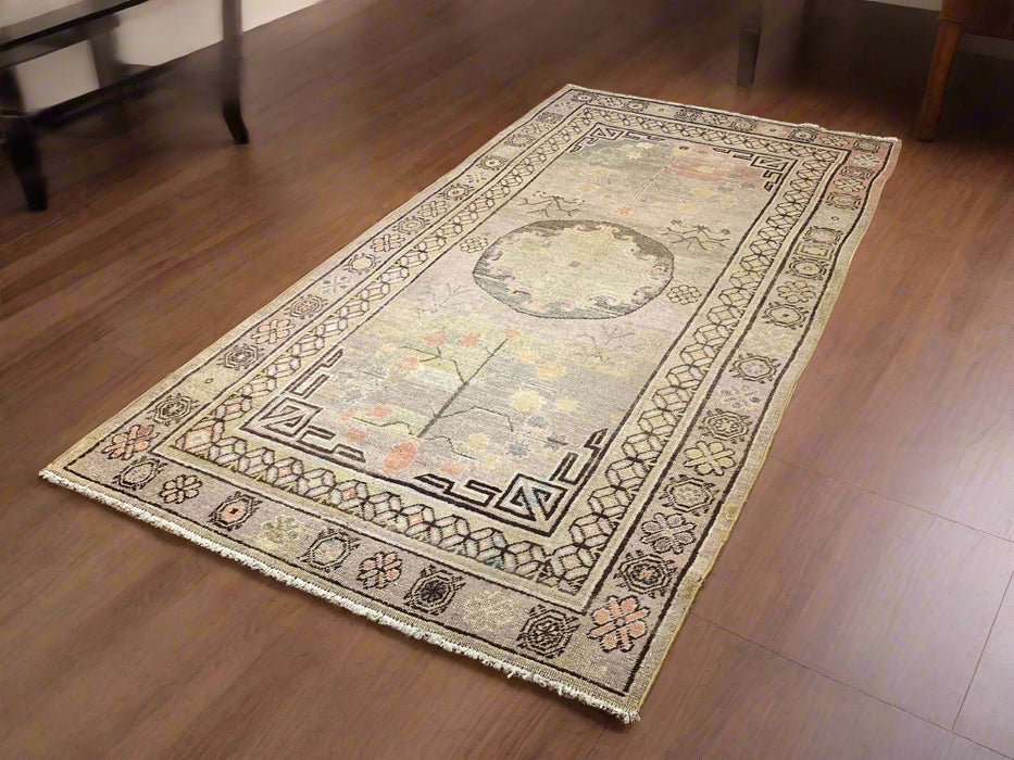 Antique Khotan Samarkand Rug, circa 1910's, size 4' 10" x 9' 4"