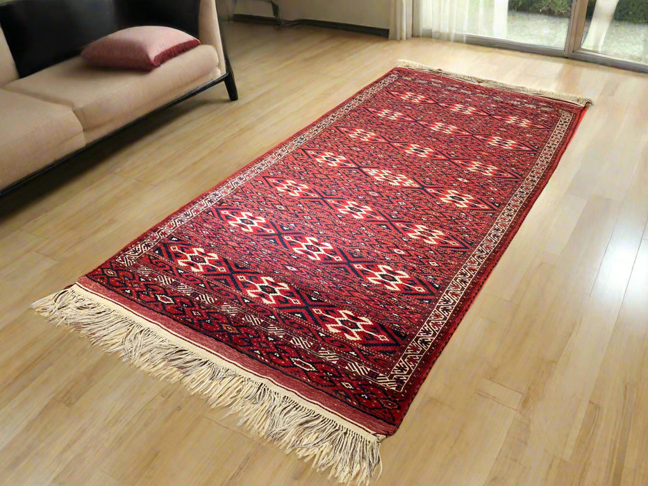 Terkaman Tribal Baluch Oriental Rug; 4' 5" x 9"  (A)