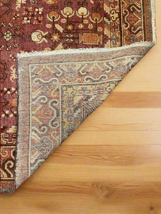 Antique Khotan Samarkand Rug, circa 1910's, size 5" x 9' 4"