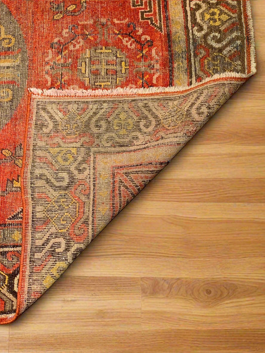 Antique Khotan Samarkand Rug, circa 1910's, size 4' 9" x 9"