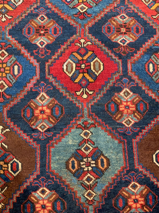 Timeless Beauty, Woven by Hand. Antique Persian Afshar Rug, size 5" x 7' 9"