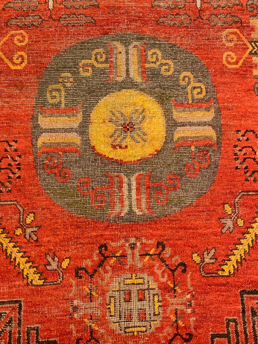 Antique Khotan Samarkand Rug, circa 1910's, size 4' 9" x 9"