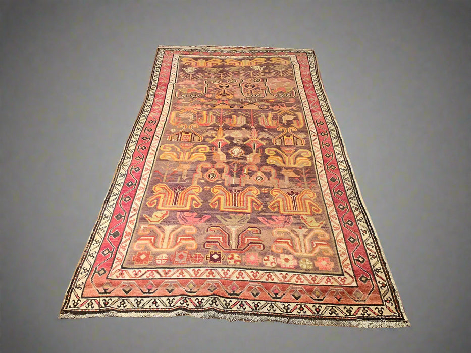 Antique Kirgiz Rug, circa 1910-1920. 4' 4" x 9' 4"