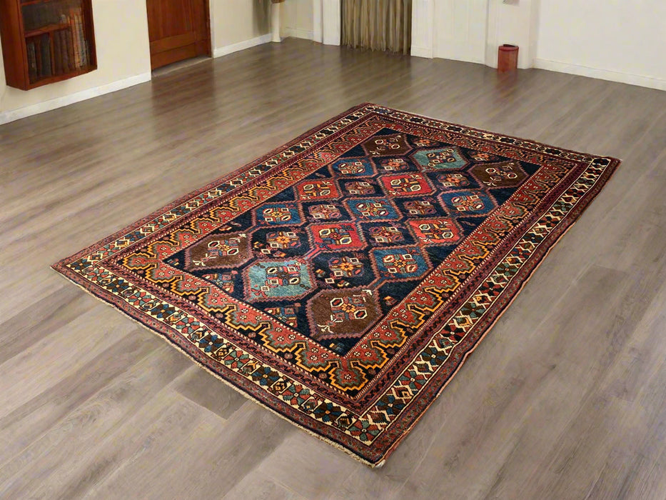 Timeless Beauty, Woven by Hand. Antique Persian Afshar Rug, size 5" x 7' 9"