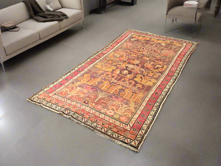 Antique Kirgiz Rug, circa 1910-1920. 4' 4" x 9' 4"