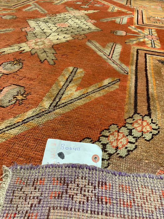 Antique Khotan Samarkand Rug, circa 1910's, size 5' 3" x 8' 7"