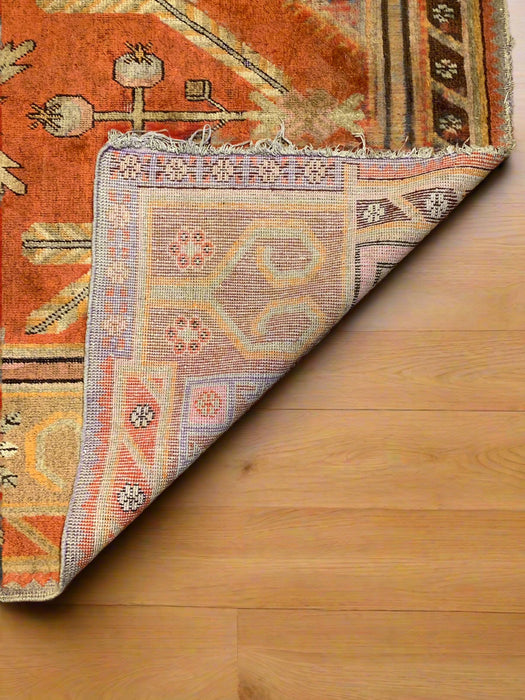 Antique Khotan Samarkand Rug, circa 1910's, size 5' 3" x 8' 7"