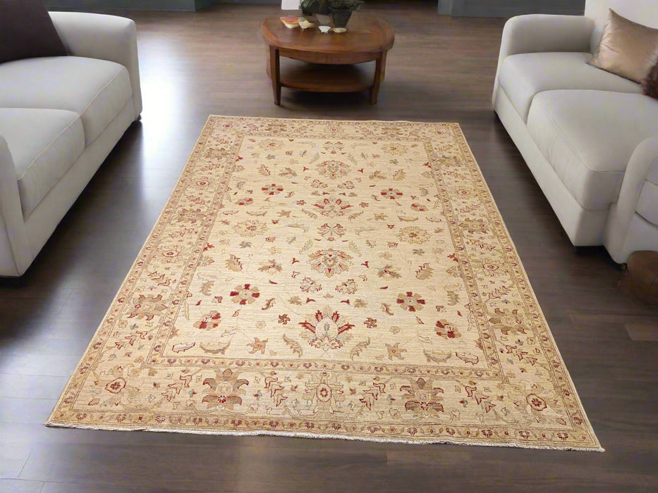 Hand-Knotted Sultanabad Vegetable-Dyed Wool Rug, 5' 6" x 7' 8"  (K)