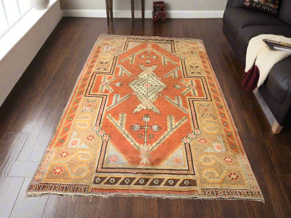 Antique Khotan Samarkand Rug, circa 1910's, size 5' 3" x 8' 7"