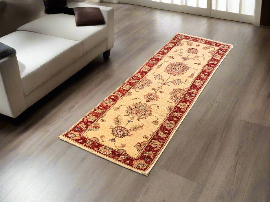 Hand-Knotted Sultanabad Vegetable-Dyed Wool Rug, 2" x 4' 9" (K)