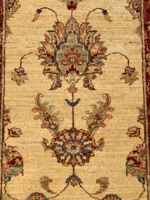 Hand-Knotted Sultanabad Vegetable-Dyed Wool Rug, 2" x 4' 9" (K)