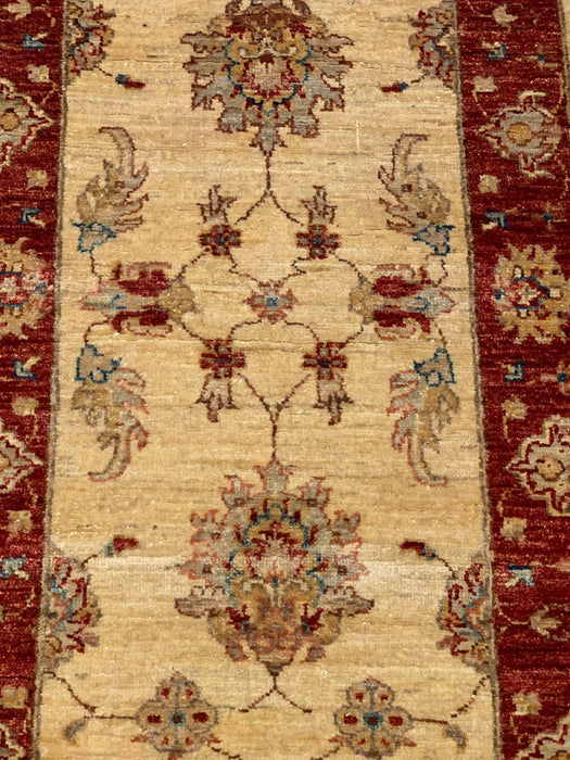 Hand-Knotted Sultanabad Vegetable-Dyed Wool Rug, 2" x 4' 9"  (K)