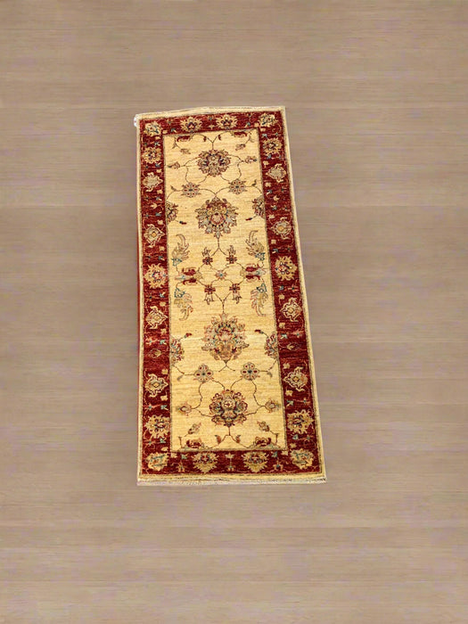 Hand-Knotted Sultanabad Vegetable-Dyed Wool Rug, 2" x 4' 9"  (K)
