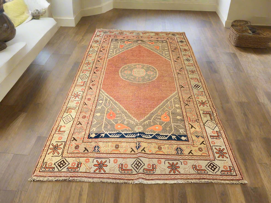 Antique Khotan Samarkand Rug, circa 1910's, size 4' 9" x 9' 3"