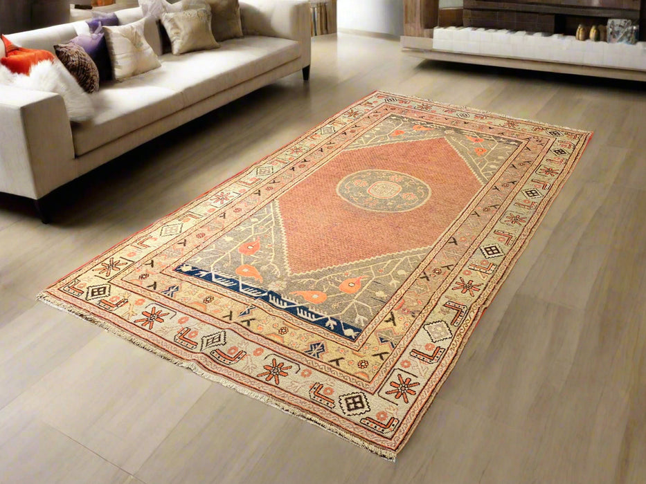 Antique Khotan Samarkand Rug, circa 1910's, size 4' 9" x 9' 3"