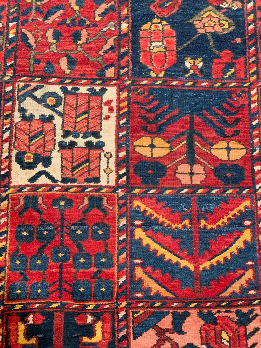Timeless Beauty, Woven by Hand. Antique Persian Bakhtiar Rug, size 5' 3" x 10' 4"
