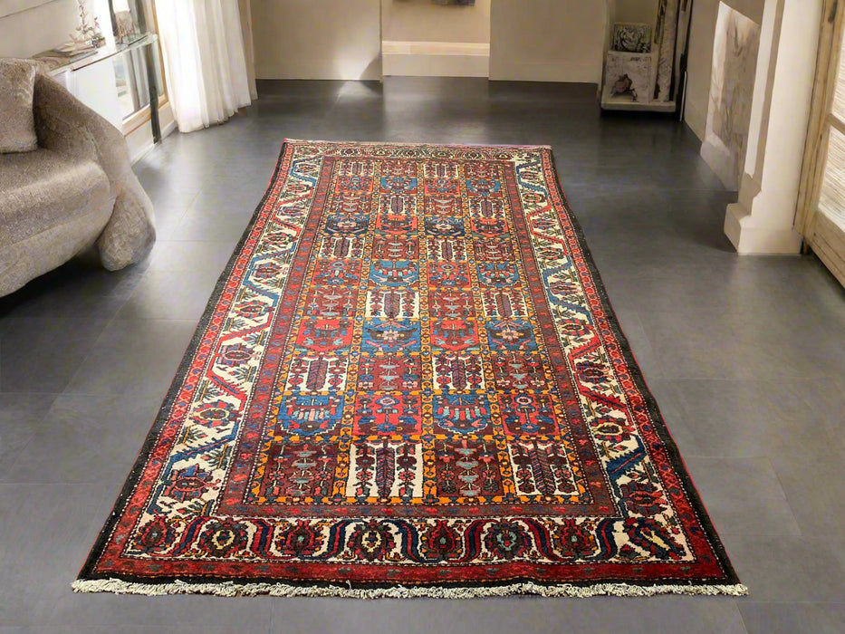 Timeless Beauty, Woven by Hand. Antique Persian Bakhtiar Rug, size 5' 3" x 9' 8"