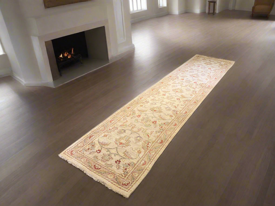 Hand-Knotted Sultanabad Vegetable-Dyed Wool Rug, 2' 7" x 11' 8"  (K)