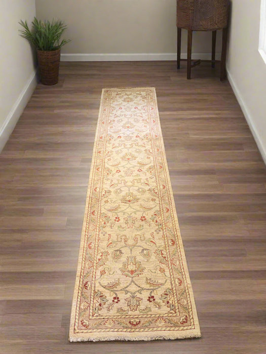 Hand-Knotted Sultanabad Vegetable-Dyed Wool Rug, 2' 7" x 11' 8"  (K)