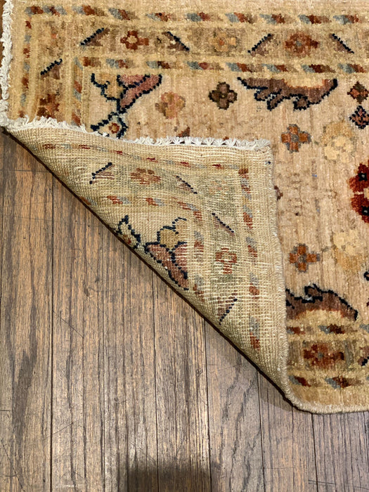 Hand-Knotted Sultanabad Vegetable-Dyed Wool Rug, 1' 9" x 4' 10"