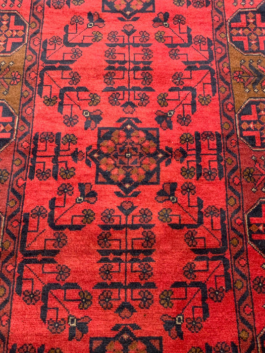 Terkaman Tribal Afghan Oriental Rug, size 2' 9"x 9' 7"  (C)