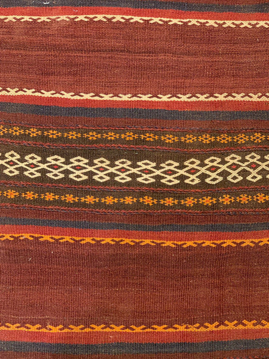Afghan Kilim Handwoven flatweave Rug – size 2" x 9"