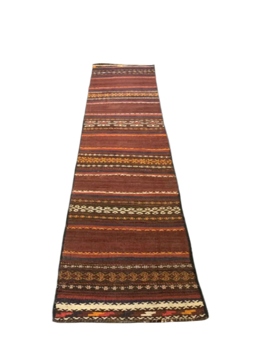 Afghan Kilim Handwoven flatweave Rug – size 2" x 9"