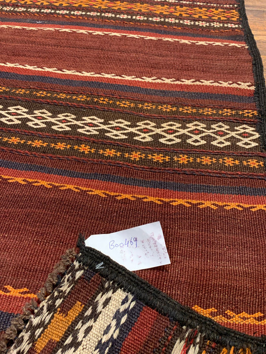 Afghan Kilim Handwoven flatweave Rug – size 2" x 9"