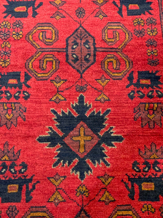 Terkaman Tribal Afghan Oriental Rug, size 2' 8" x 9' 3"  (C)