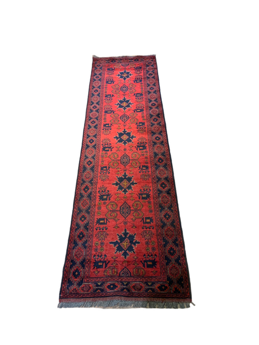 Terkaman Tribal Afghan Oriental Rug, size 2' 8" x 9' 3"  (C)