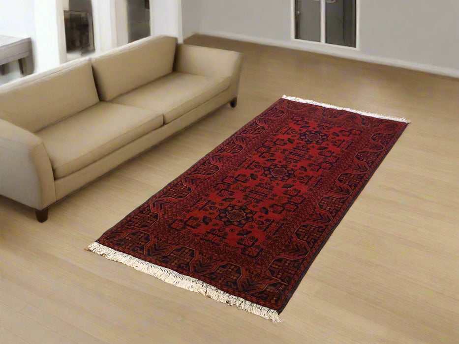 Terkaman Tribal Afghan Oriental Rug, size 2' 9" x 6' 2"  (C)