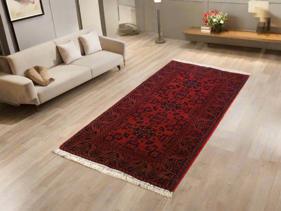 Terkaman Tribal Afghan Oriental Rug, size 2' 9" x 6' 2"  (C)