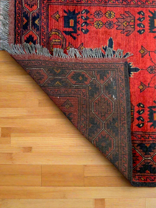 Terkaman Tribal Afghan Oriental Rug, size 2' 8" x 9' 3"  (C)