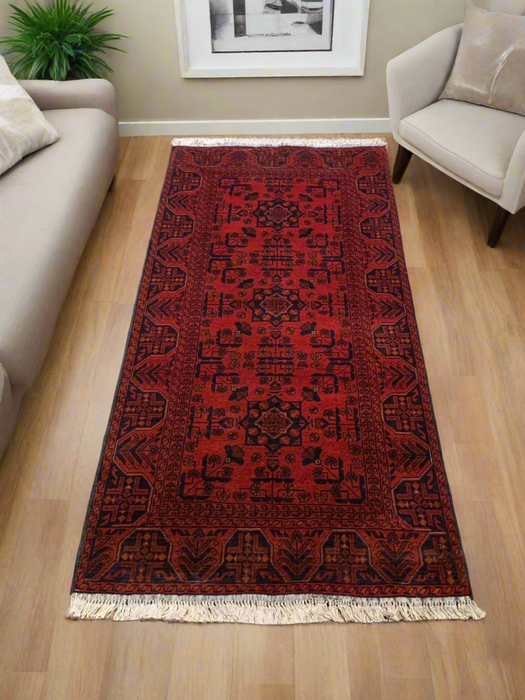 Terkaman Tribal Afghan Oriental Rug, size 2' 9" x 6' 2"  (C)