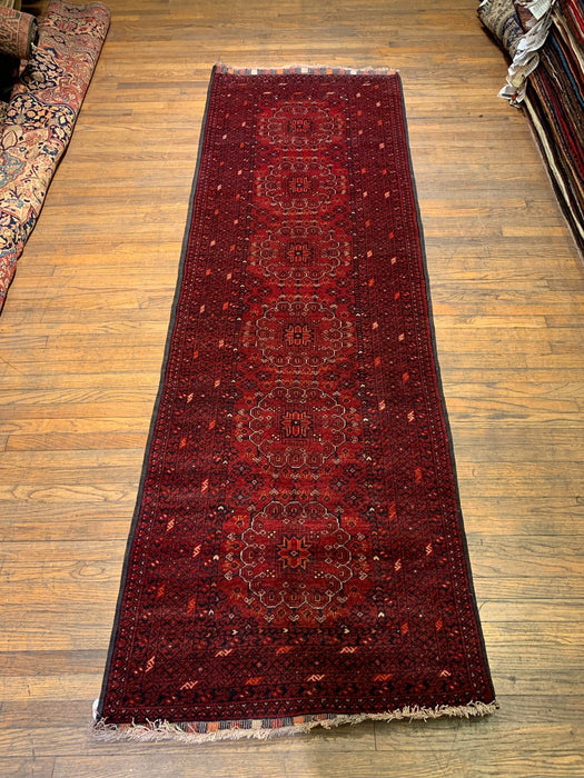 Terkaman Tribal Afghan Oriental Rug, size 3" x 9' 4"  (C)