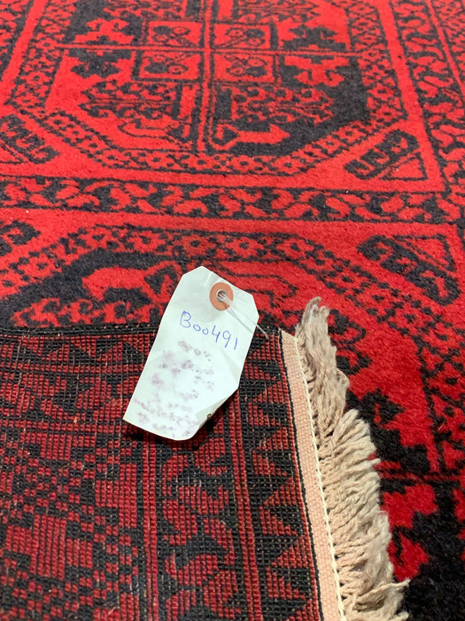 Terkaman Tribal Afghan Oriental Rug, size 2' 9" x 9' 7"  (C) FILPA