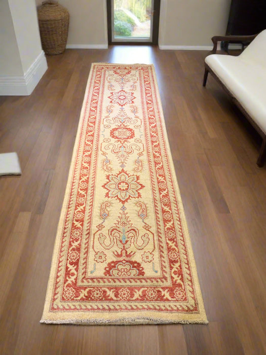 Hand-Knotted Sultanabad Vegetable-Dyed Wool Rug, 2' 6" x 10"  (K)