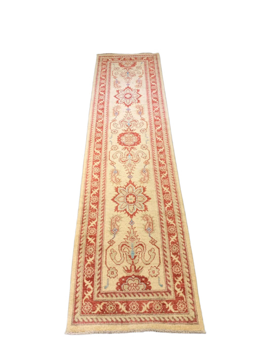 Hand-Knotted Sultanabad Vegetable-Dyed Wool Rug, 2' 6" x 10"  (K)
