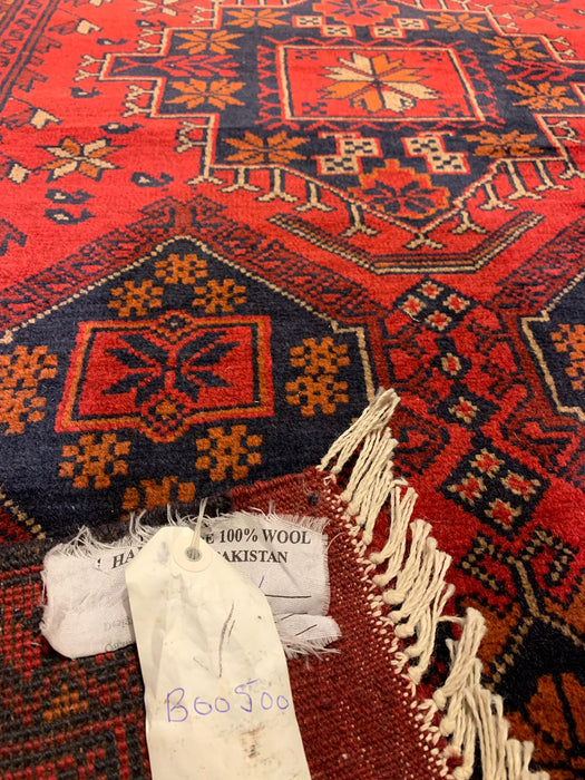 Terkaman Tribal Afghan Oriental Rug, size 2' 6" x 9' 7"  (C)