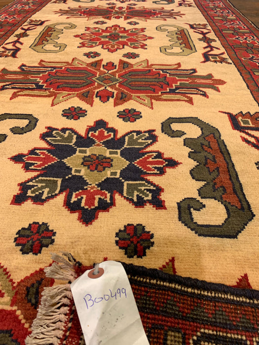 Terkaman Tribal Afghan Oriental Rug, size 3" x 9' 7"  (Q)