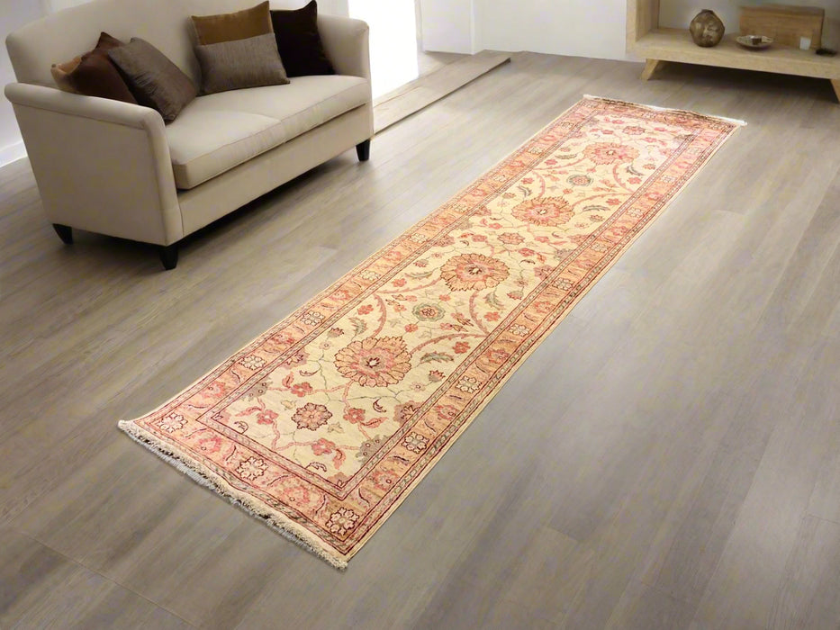 Hand-Knotted Sultanabad Vegetable-Dyed Wool Rug, 2' 5" x 9' 5" (K)