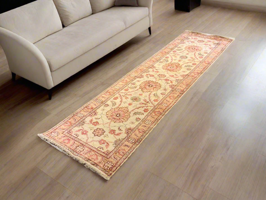 Hand-Knotted Sultanabad Vegetable-Dyed Wool Rug, 2' 5" x 9' 5" (K)