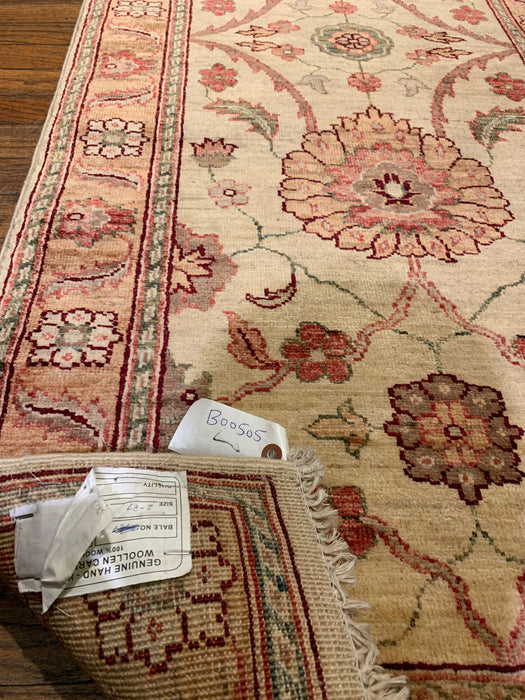 Hand-Knotted Sultanabad Vegetable-Dyed Wool Rug, 2' 5" x 9' 5" (K)