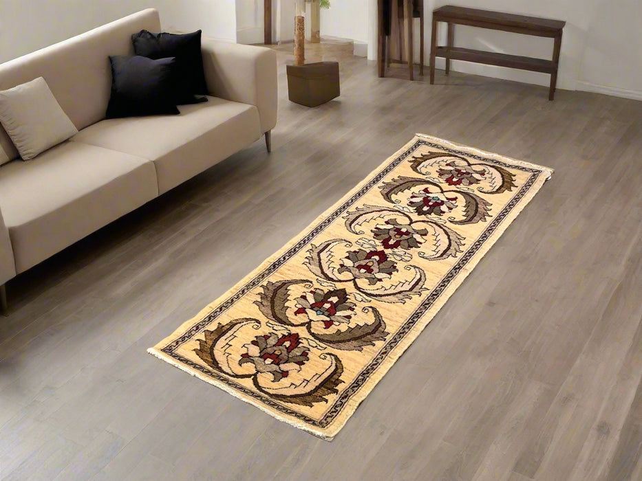 Hand-Knotted Sultanabad Vegetable-Dyed Wool Rug, 1' 10" x 4' 10"  (K)